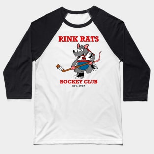 Rink Rats Hockey Club Baseball T-Shirt